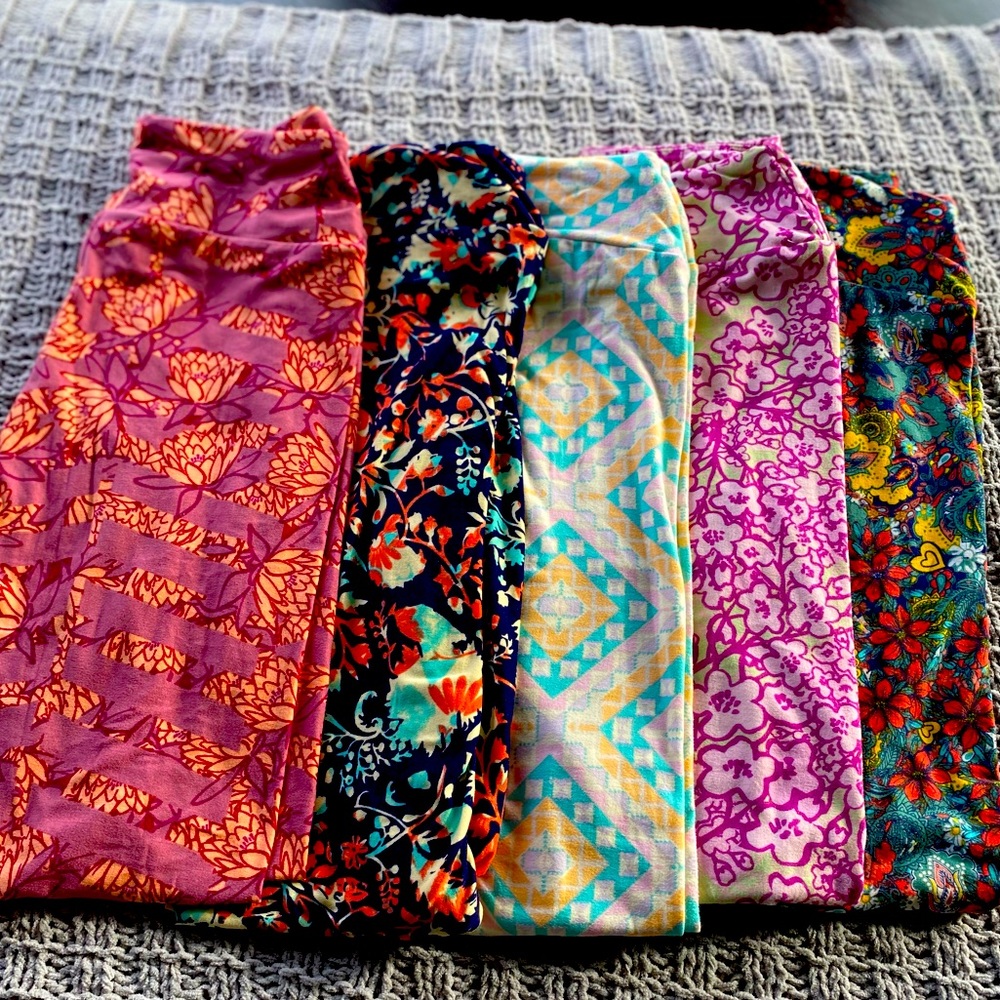 **NEW w/o tags** LuLaRoe leggings, one size, 5 pairs